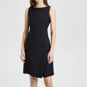 Theory Risbana Stretch Wool Sheath Dress Black size 2